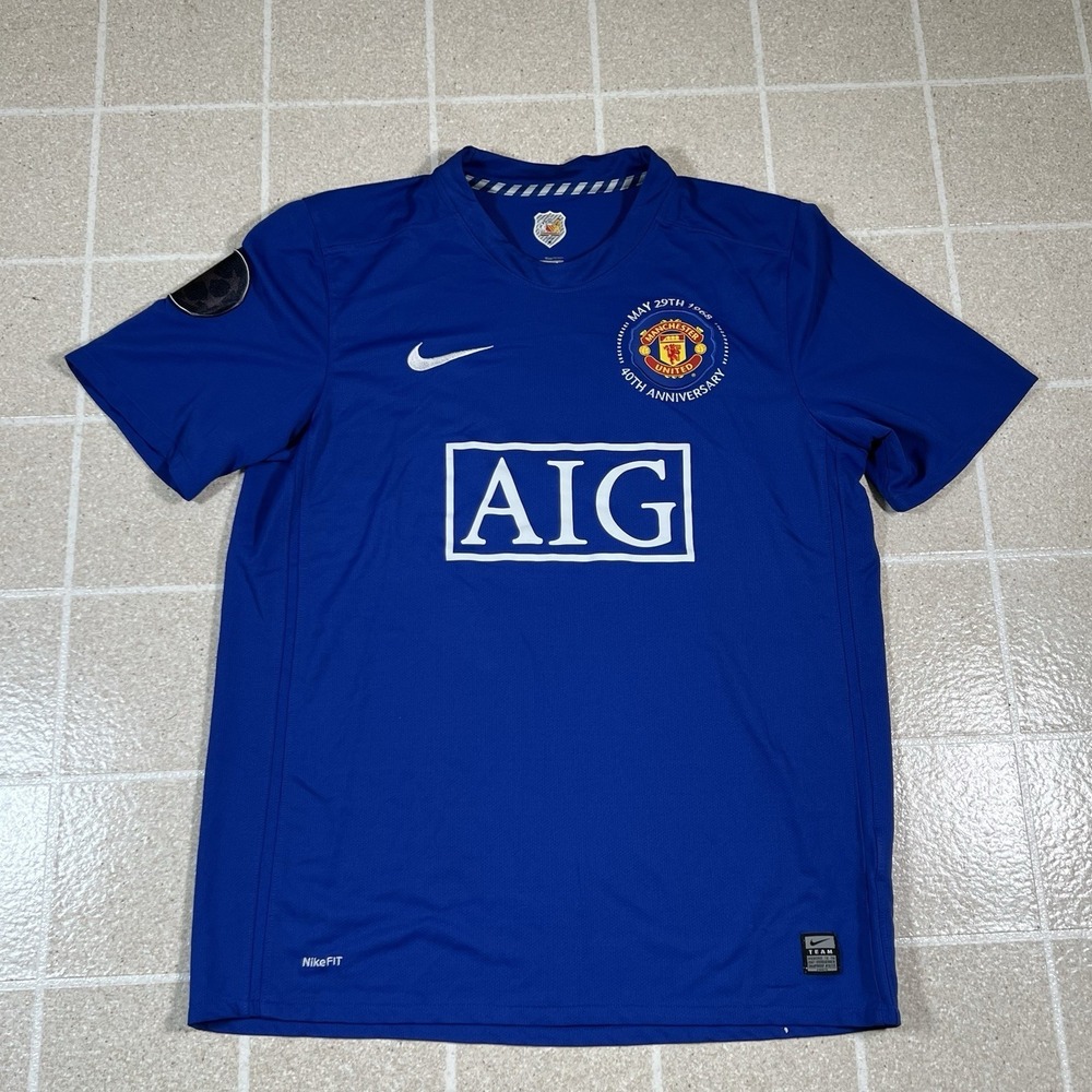 Vtg Nike 2008/09 Manchester United Rooney 10 Football Jersey Player Soccer Sz L